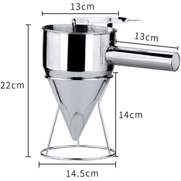Kagedispenser - Rustfrit stål - 1 stk - Fast støtte - Let at rengøre - Køkken