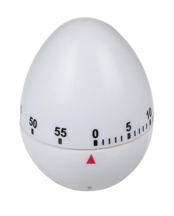 Æggeur / Timer / Køkkentimer - Æg - Ur Vit white