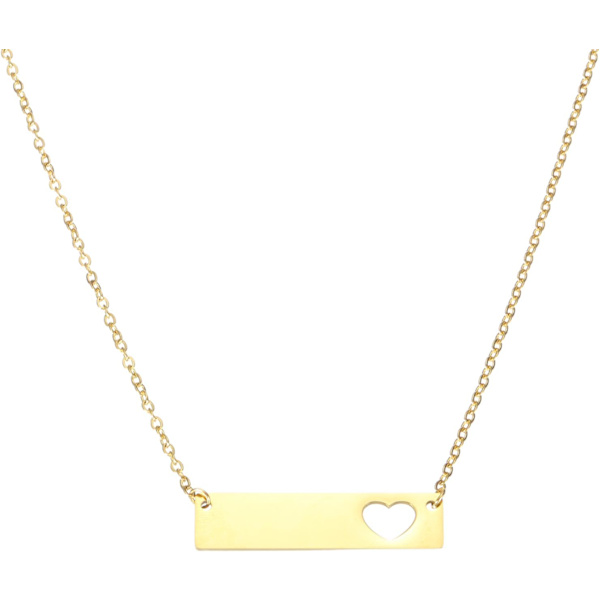 Halsband med stavhänge med initial