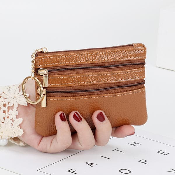 Women's Genuine Leather Wallet, Small Coin Purse with Card Holder