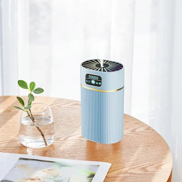 Luftfukter for soverom og store rom 1.1L kjølig tåke luftfukter med stille nattlysfunksjon NY Blå Blue