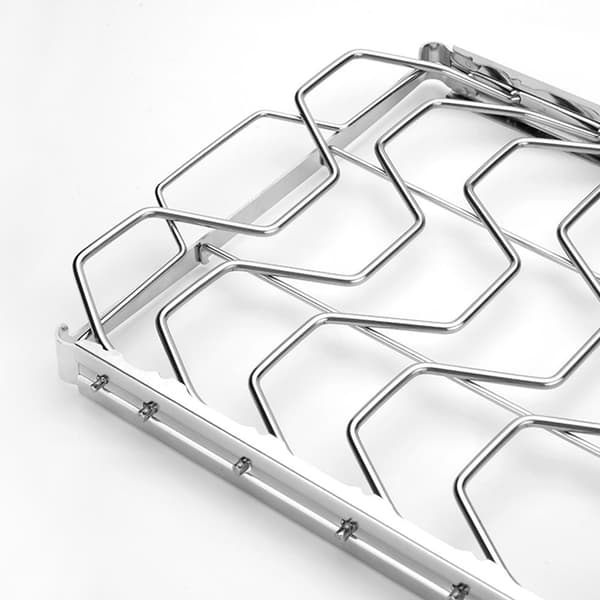 Stainless Steel Rib Rack with 4 Slots for Grilling, Roasting Rack Easy to Use and Clean