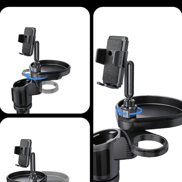 Bilkoppholder Ekspander Oppbevaring Drikke Organizer Lastebiler Telefonholder og Brett