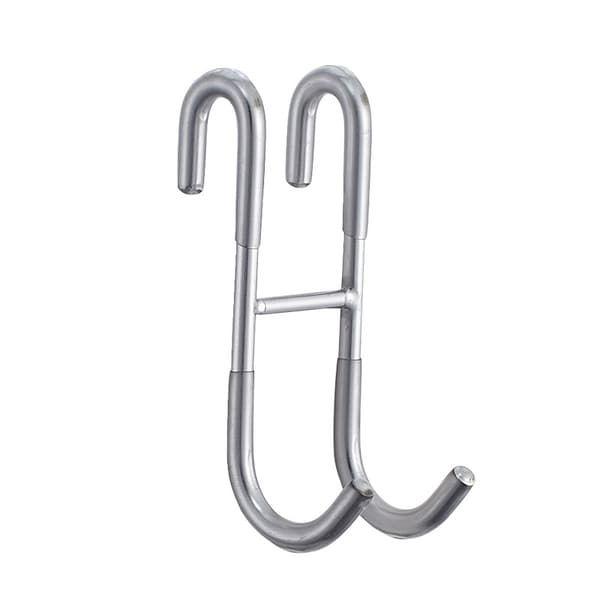 Two-piece shower hook, drill-free hook, shower umbrella, multi-functional S-shaped stainless steel hook, double hook, bat