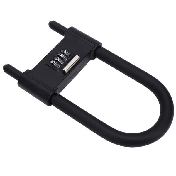 4-digit U-lock – Adjustable lock 120-150 mm – Heavy-duty lock for glass doors/bicycles