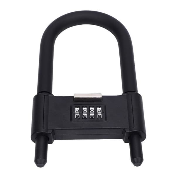 4-digit U-lock – Adjustable lock 120-150 mm – Heavy-duty lock for glass doors/bicycles