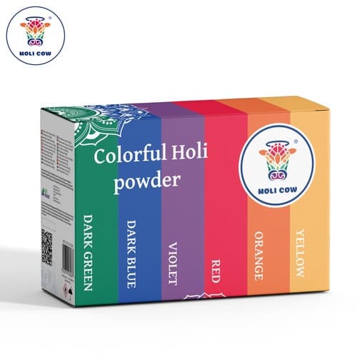 Holi-värijauhesarja, 6x100g, monivärinen tapahtumiin