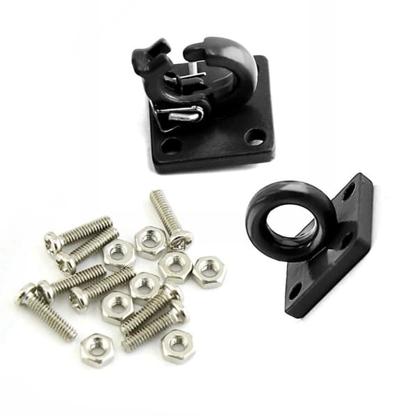 1/10 skala RC bilmodel metal redningsbælte tilbehør DIY reservedele, sort, 2 stk