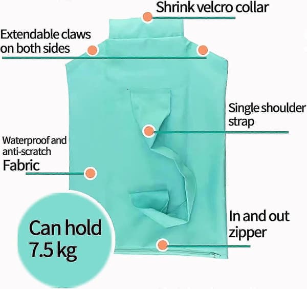 Adjustable Breathable Cat Bag for Grooming, Pet Carrier for Nail Clipping [DB]