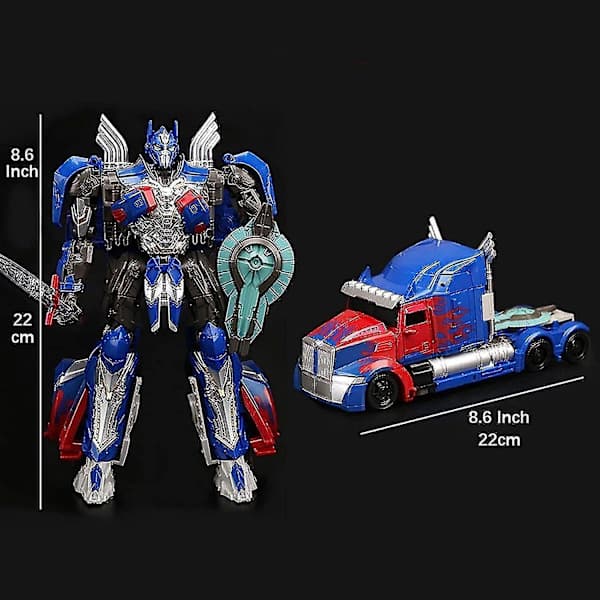 Transformer legetøj Optimus Prime legetøj, transformerbar bilrobot, transformerbar actionfigurmodel, børns fødselsdagsgave