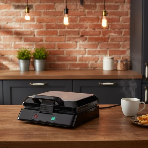 Vaffeljern, 4 store vafler, non-stick, 1080–1300W