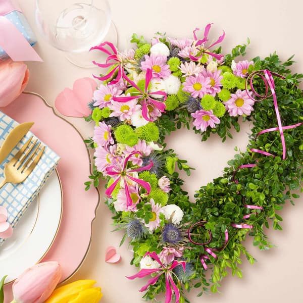 Blomsterskumhjerte sett med 2