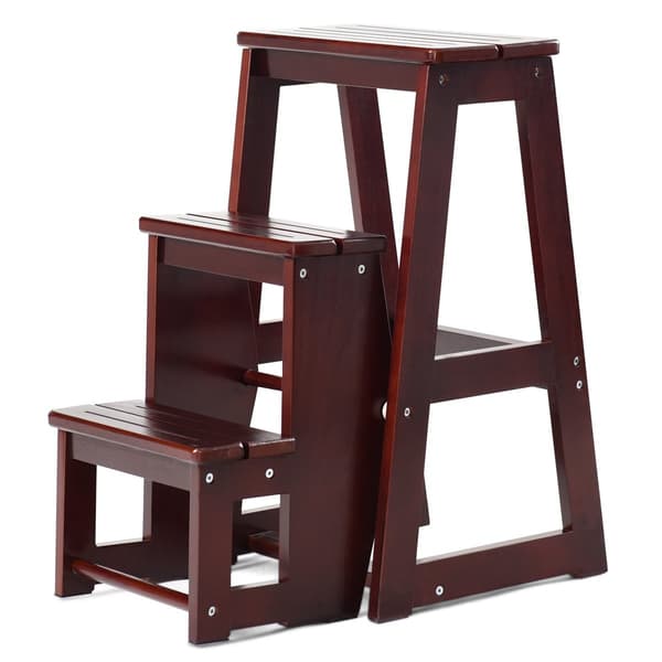 Chair Ladder Stepladder Chair Stool Ladder Step Chair Step Stool Folding Step Ladder 3 Step Brown