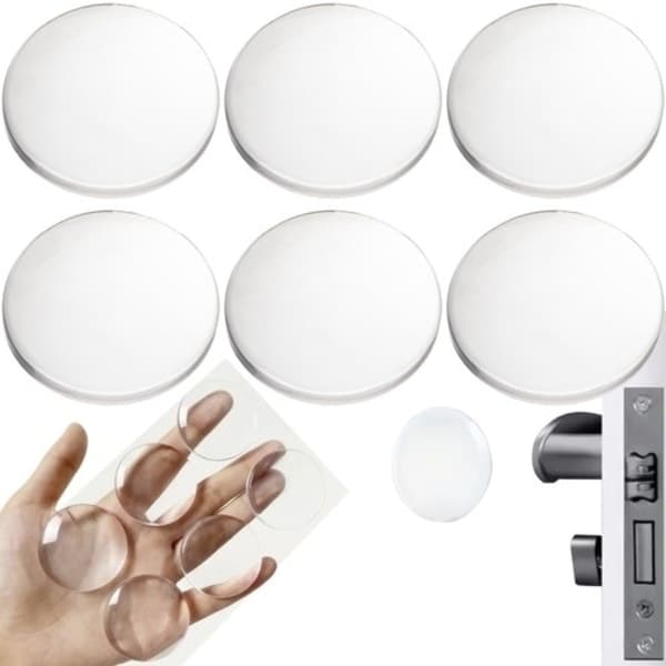 6-pack Wall Protector/Door Stop - Protects the wall from door handles Transparent transparent