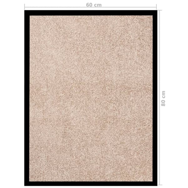 vidaXL Dørmåtte beige 60x80 cm Beige beige