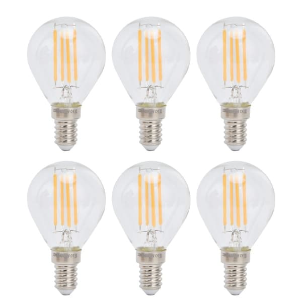 Dimbar E14 LED-pære, dimbar LED-pære, G45 dimbar lyspære, E14 liten Edison-skrupære, 6-pakning