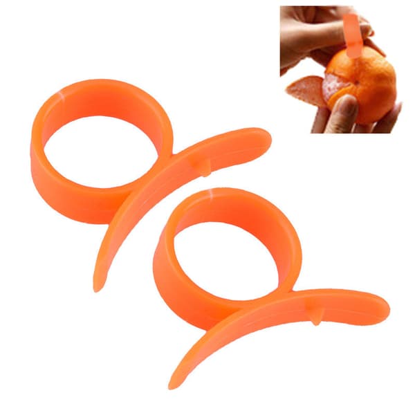 2 stk appelsinskrellere orange Plast