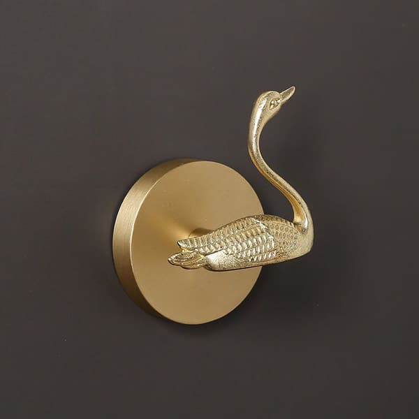 Brass Gold Animal Hanger Solid Brass Coat Hanger Door Back Hanger (Swan)