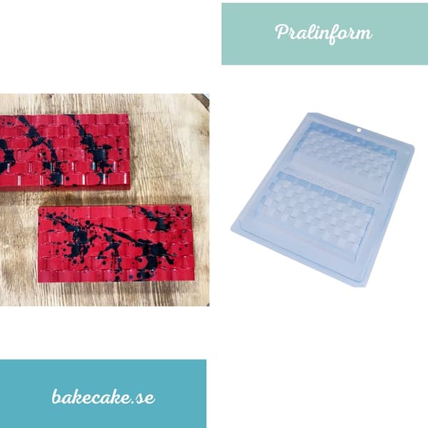 Pralinform Dubai Kunafa Sjokoladeform - BWB 9979 - 3-delt form Transparent transparent