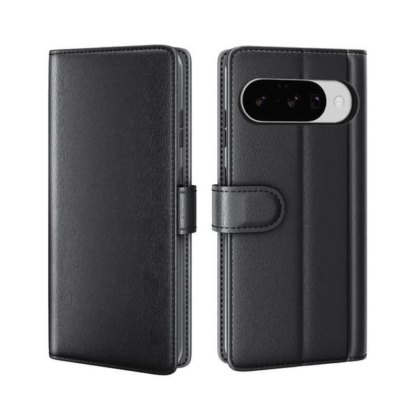 Google Pixel 10 Etui Premium Ægte Læder Sort 65 65