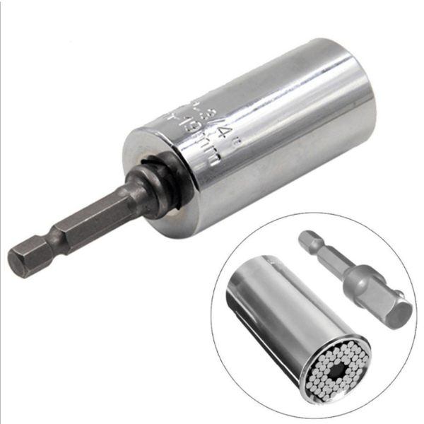 ##/2-pak Universal Topnøglesæt 7-19mm Multifunktionel Reparationshylse##/
