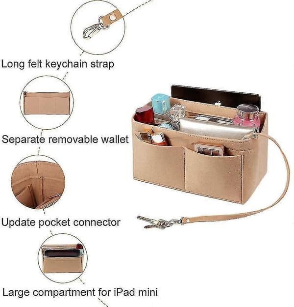 Handbag Organizer for Women, Felt Bag Organizer, Handbag [DB]