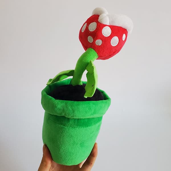 Piranha-kukka pehmolelu 25cm Mario-lelut pehmoeläin