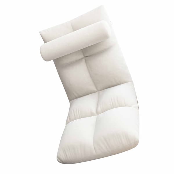 Gulvstol med ryglæn Foldbar sofa Stol Sleeper Bed Sofa Liggestol Gulv Gaming Stol Meditationsstol til voksne Hvid