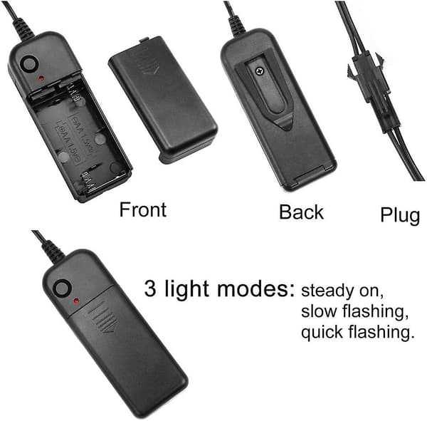 Lys opp LED-briller Nyhet Lysende Briller Batterikontroll Med 4 moduser Justerbar El Wire Neon