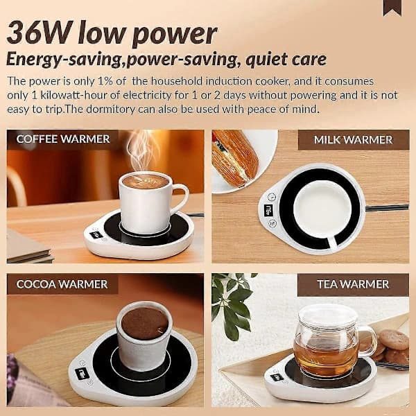 Mug Warmer, Upgraded Coffee Warmer & Cup Warmer for Desk with 3 Temperature Settings