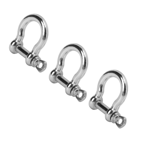 3 Pcs Screw Fastener Shackles with Bow Shape, Load Shackles for Paracord Survival Bracelets
