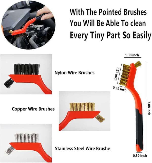 18-piece car cleaning tool kit with car cleaning brush, drill brush