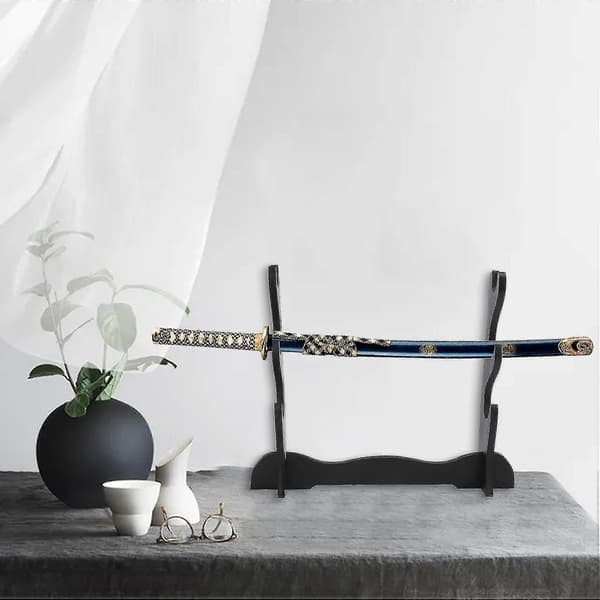 3-kerroksinen Samuraimiekka Katana -pidiketeline, musta