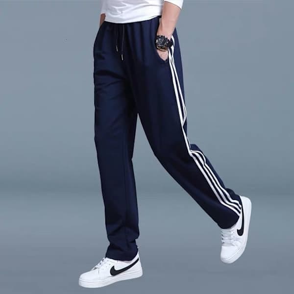 Herrejoggers, løs pasform, plus size, lige ben, mørkeblå 4XL dybblå 4XL Deep Blue 4XL Deep Blue 4XL