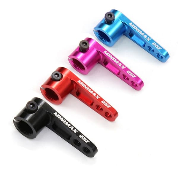 25T CNC aluminium servostyrarm til TRX4 RC lastbil, sort