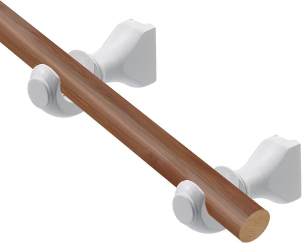 [LD]Klassisk gardinstangholder i massivt tre, 4 deler