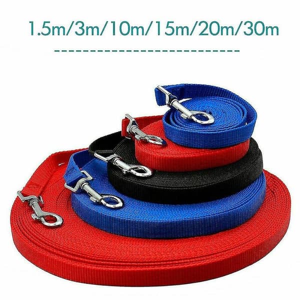 15m - 30m Extra Long Dog Training Leash Strong Leash Line Walking Recall Red-20M Red-20M