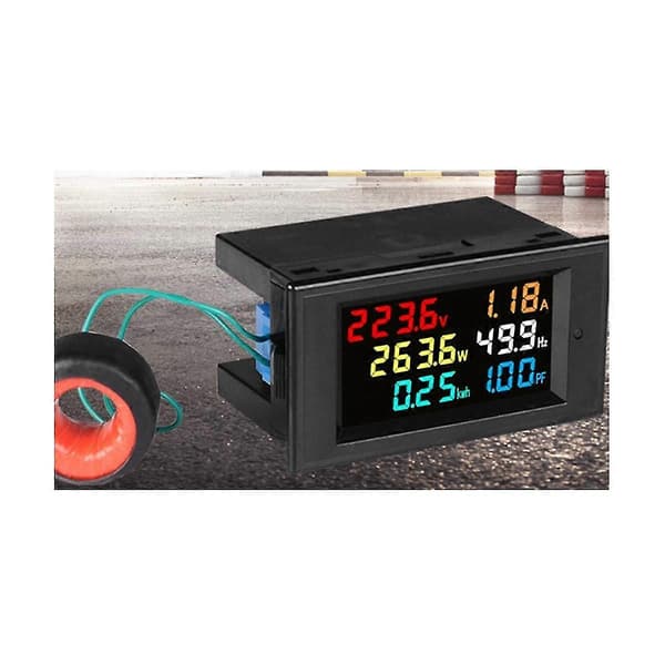 Ac200-450v 100a LCD digital panel wattmeter spændings-voltmeter strøm-amperemeter frekvensindikator