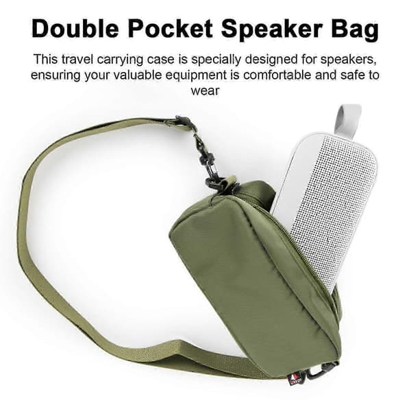Travel Bag with Adjustable Shoulder Strap Shockproof High Capacity Speaker Protection Bag