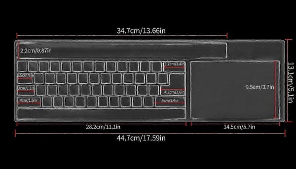 Transparent keyboard cover for desktop PC keyboard, dustproof and waterproof