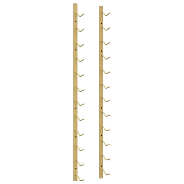 vidaXL Wall-Mounted Wine Rack for 12 Bottles Gold Iron Guld gold