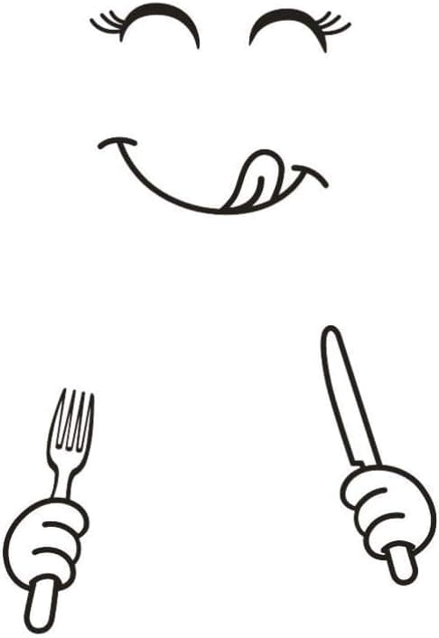 Cute Refrigerator Stickers 30*40CM, Happy and Delicious Face Kitchen Refrigerator Wall Sticker