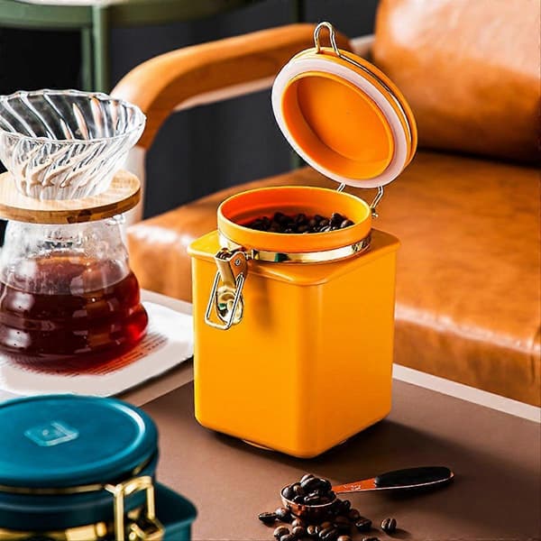 Lufttät behållare för kaffebönor, förvaringsburk för kaffebönor, matbehållare B