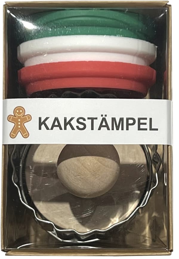 Pepperkakeformer Sett Stempler Bak 3 motiver Grön green