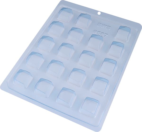 Pralineform Firkant Chokoladeform - BWB 9587 Transparent transparent