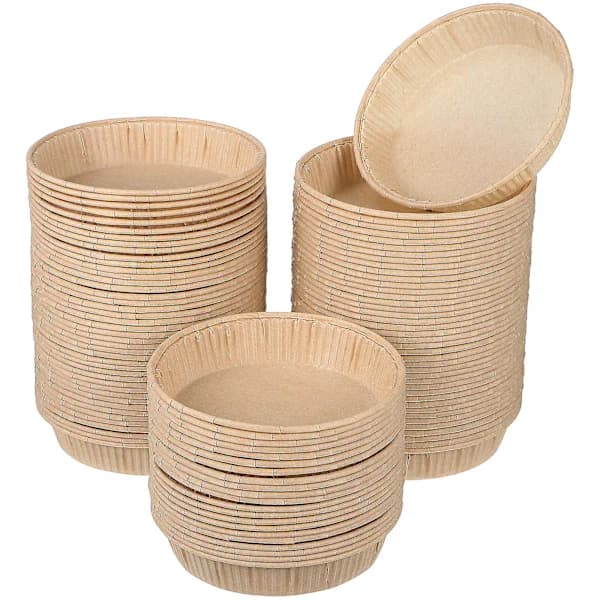 100 stk Mini Terteformer for Baking Runde Bunner Små Paiformer Ovn Mikrobølgeovn Sikre Bakekopper, A