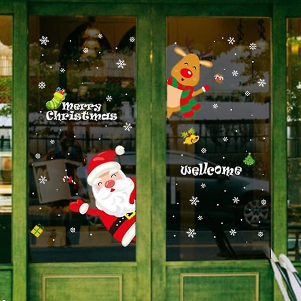 Christmas Decoration PVC Window Decals Stickers Wall Decorations