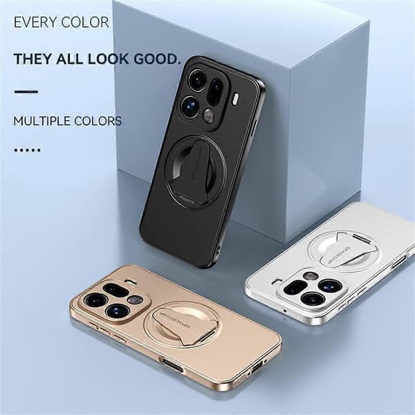 Compatible with Oppo Find X9 Pro 5G Case, Compatible with MagSafe, Hidden Stand, Skin-Friendly Matte PC TPU Back Cover-FX-