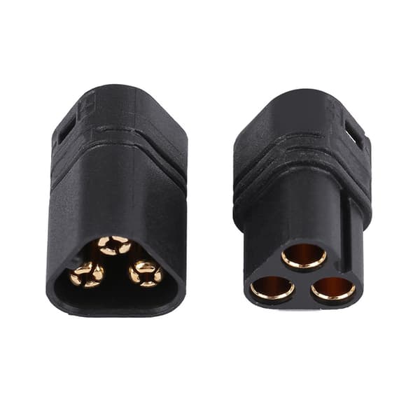 MT60 Stik Tre Hullers Stik Sort Han & Hun ESC til Motor Del RC Tilbehørsdel