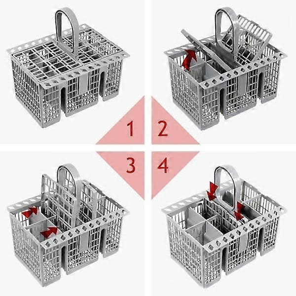 Oppvaskmaskin bestikkurv (avtakbart håndtak)